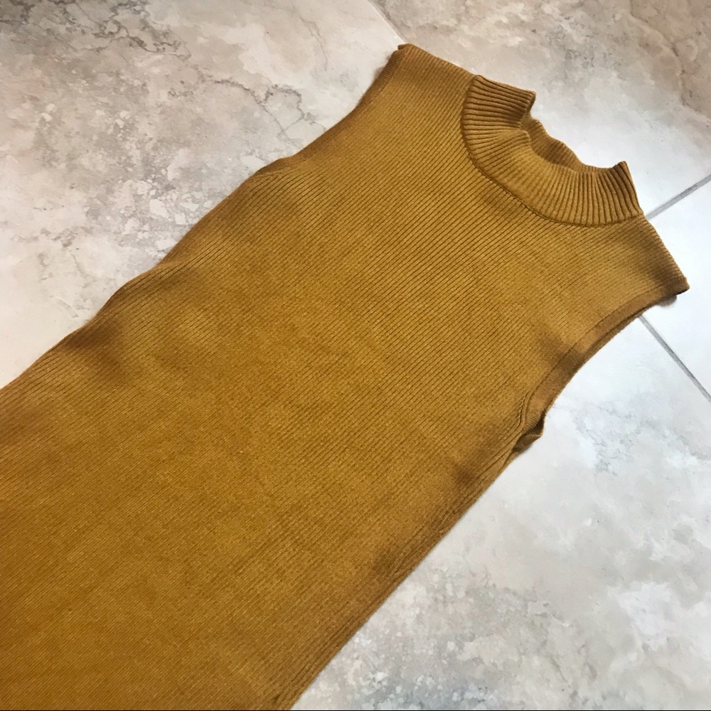 Ribbed Mock Neck Dress